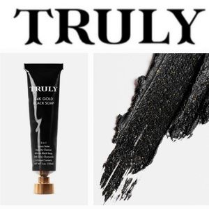 NEW TRULY 24k Gold Black Soap 2 In 1 Luxury Butter Impurity Cleanser